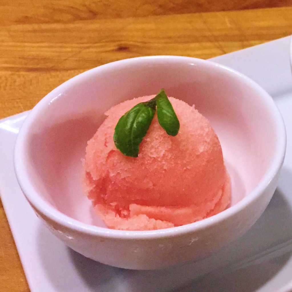 Strawberry lemonade sorbet