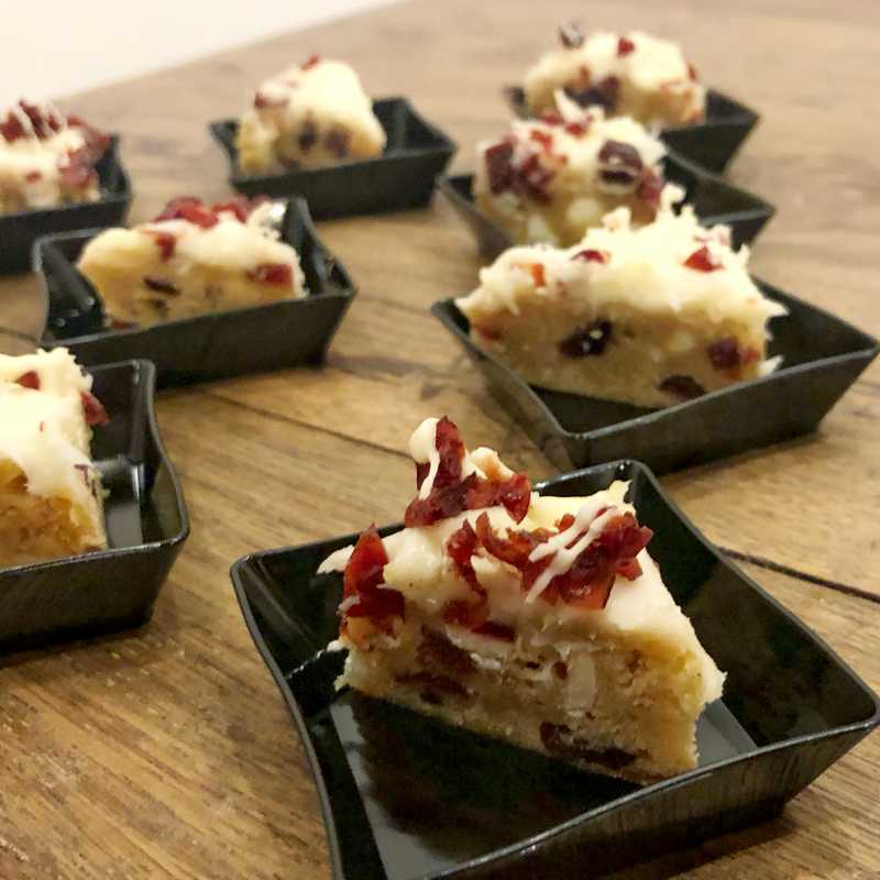 Brandied Cranberry White Chocolate&nbsp;Blondies